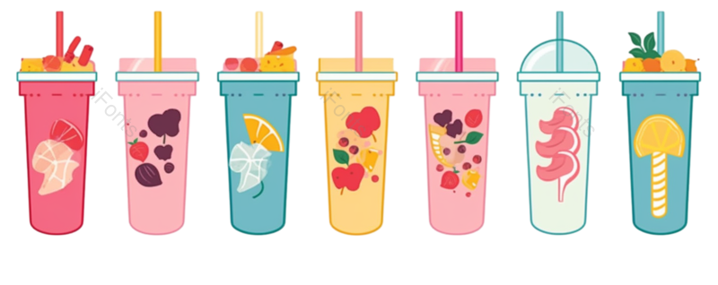 清新图片,健康食物元素,扁平化设计PNG,夏天免抠素材